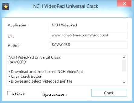 NCH VideoPad Universal Crack