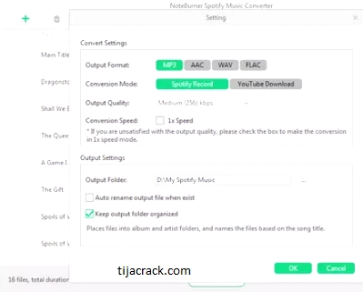 NoteBurner Spotify Music Converter Crack