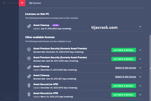 download free avast cleanup license key free