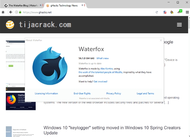 Waterfox G Crack