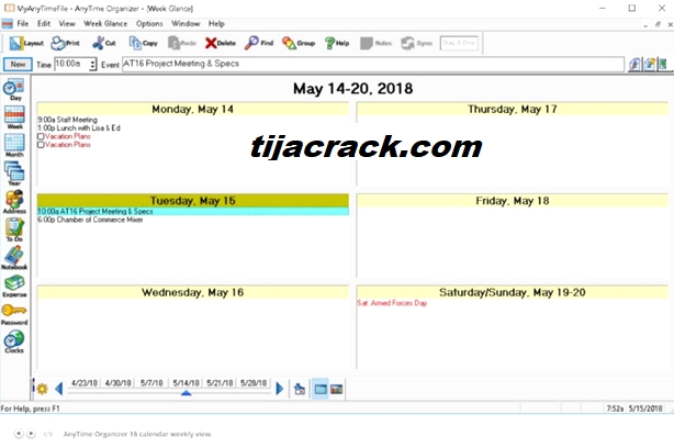 AnyTime Organizer Deluxe Crack