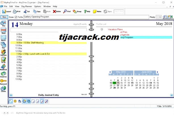 AnyTime Organizer Deluxe Crack