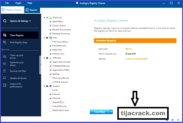 Auslogics Registry Cleaner Crack